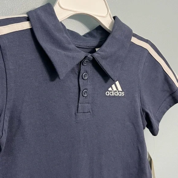 Boys 12 month Adidas Blue Polo Short Sleeve Jumpsuit Romper - Picture 4 of 11